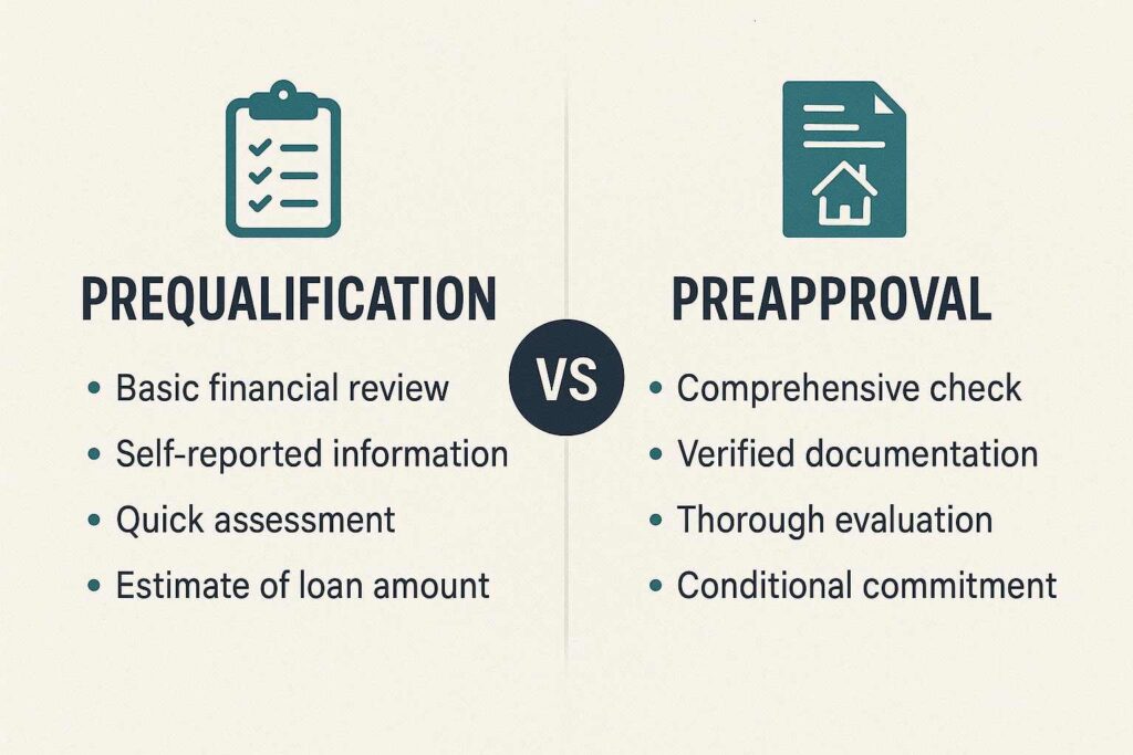 preapproval vs. prequalification checklists