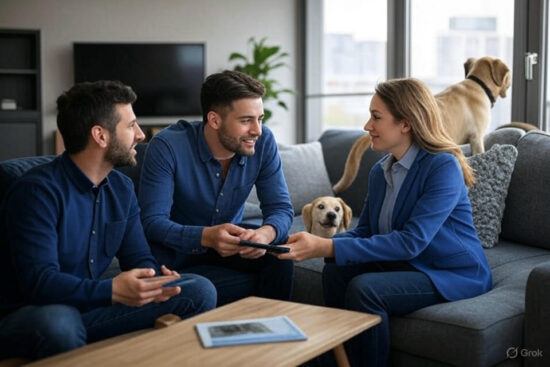 happy couple qualifying for home loan