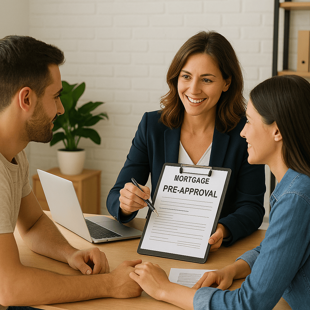 Local mortgage lender explaining mortgage pre-approval process for first-time buyers.