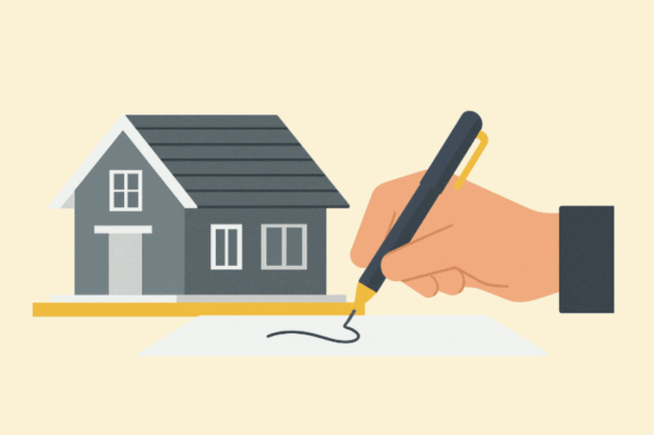 First-time homebuyer signing mortgage documents to close on a Utah home