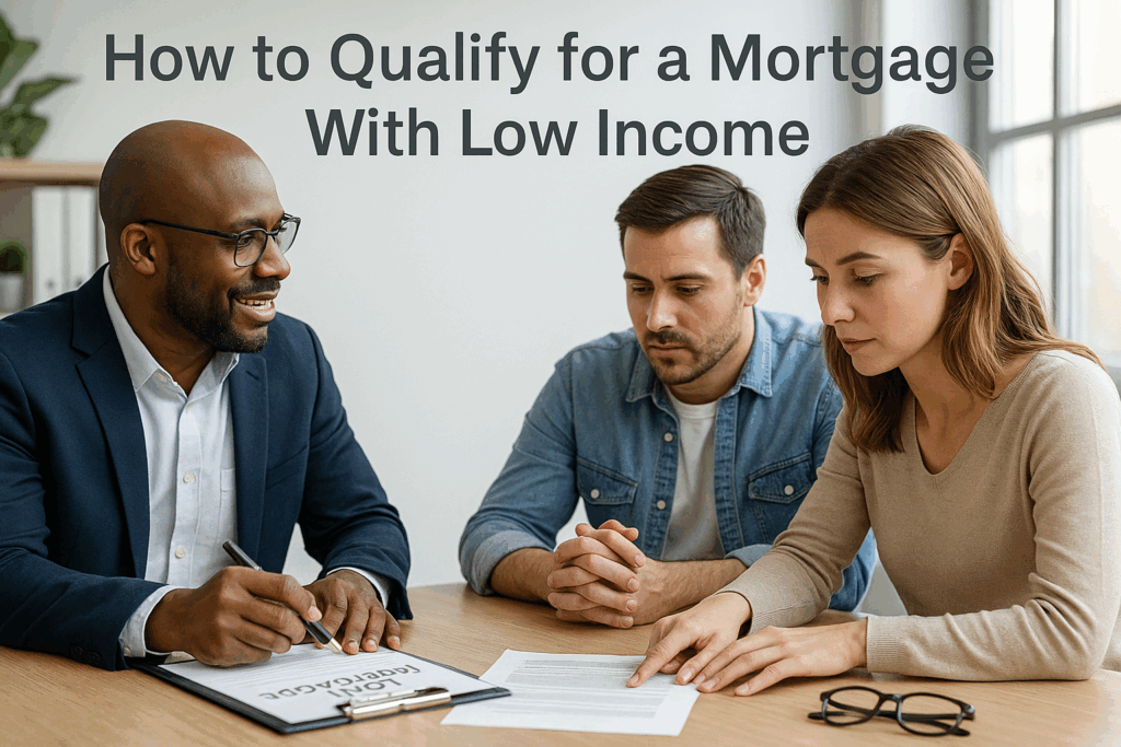 First-time home buyer in Utah reviewing loan documents with a mortgage advisor