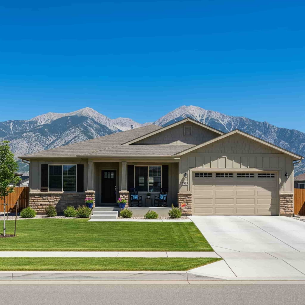 First-time home for a young family on the backdrop of Utah mountains
