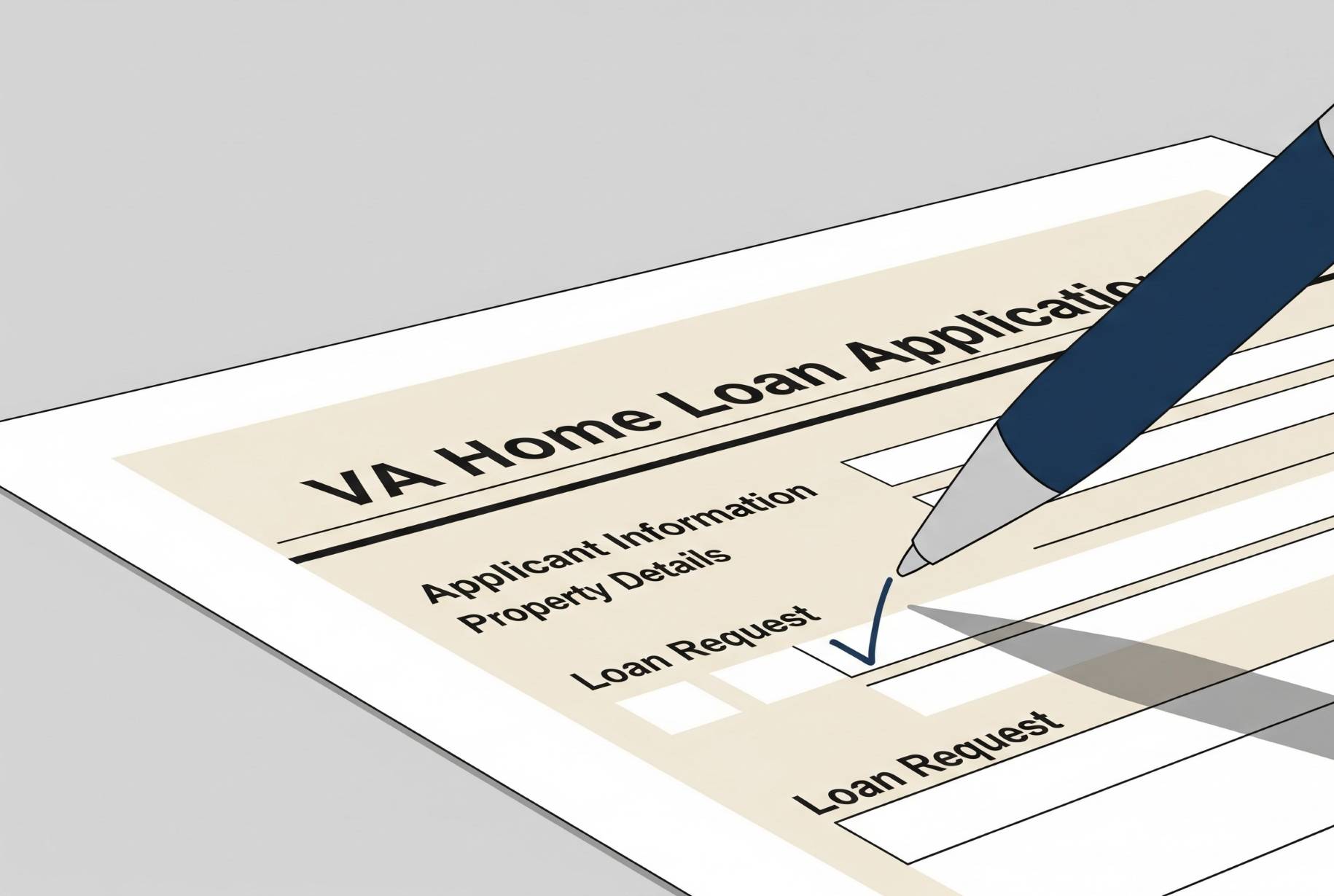 VA home loan application