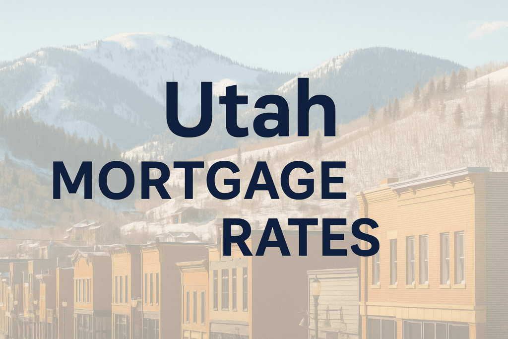 utah mortgage rates on a mountain town view