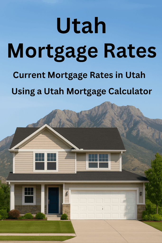 utah mortgage rates with a nice home and a mountain view
