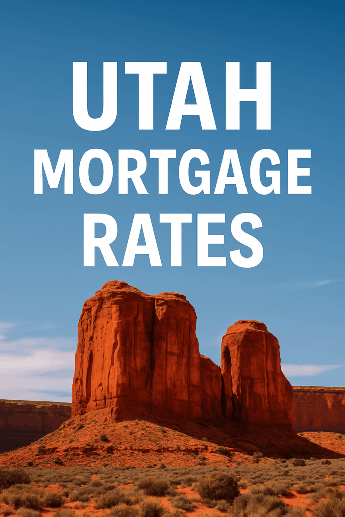 utah mortgage rates on a beautiful redrock landscape