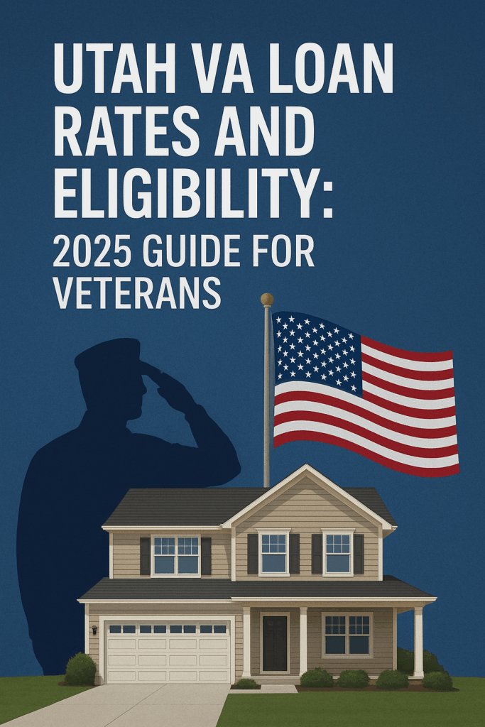 A veteran saluting with the American flag in the background and a home