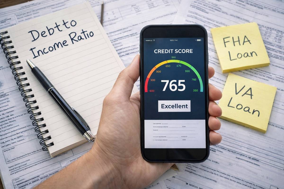 Credit score and debt to income ratio calculation for Utah mortgage approva