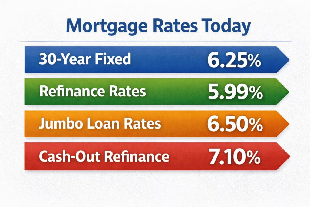 Mortgage rates today 30-year fixed refinance mortgage rates today and jumbo loan rates comparison chart