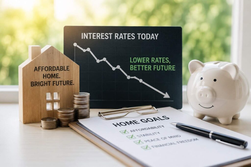 Mortgage rates today chart showing how current mortgage rates affect home affordability.