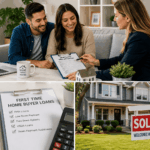 Mortgage advisor explaining first time home buyer loan options and FHA loans.