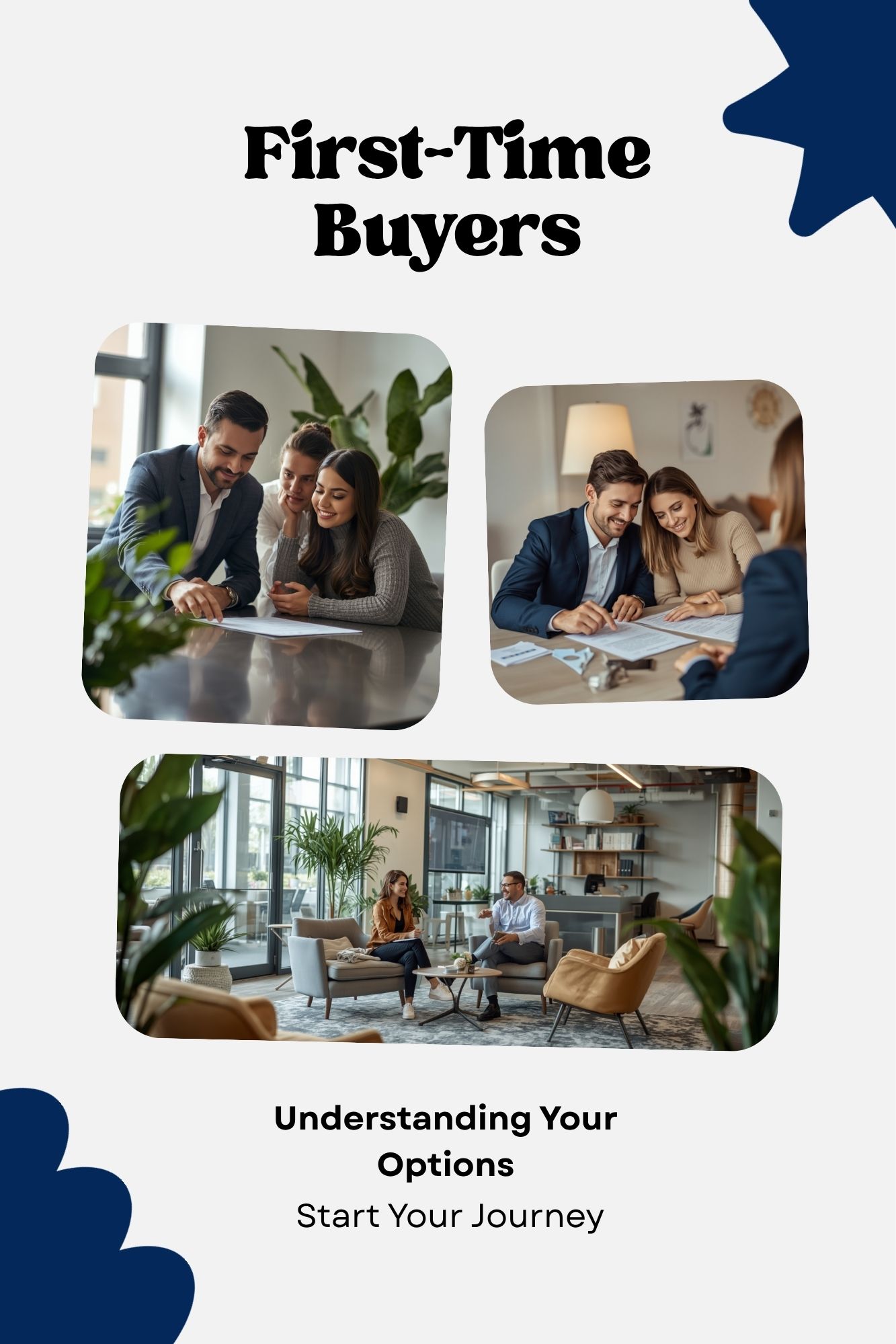 First-time home buyers learning about FHA loan options and mortgage financing