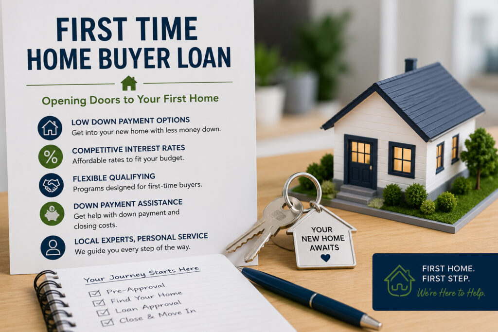 Information about a Utah first-time home buyer loan with low down payment options and homeownership assistance.