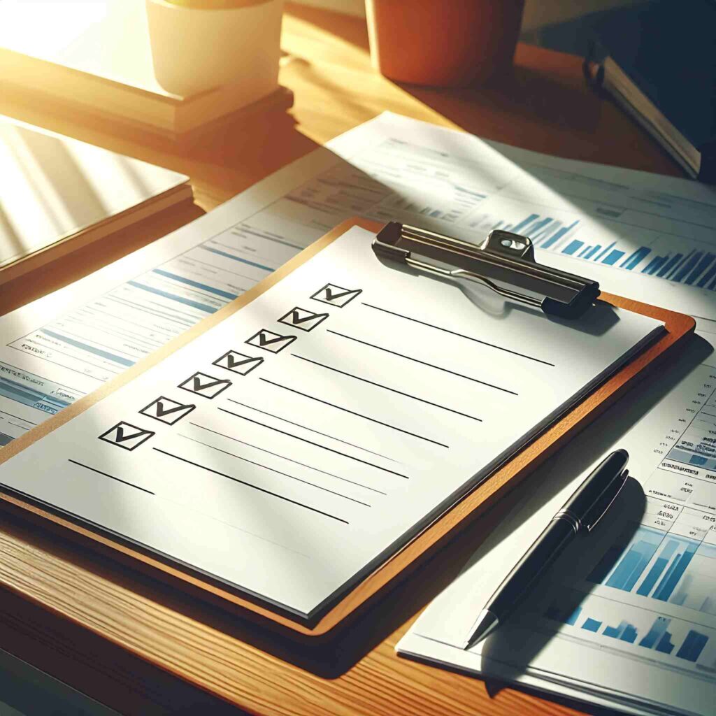 A checklist showing what documents are needed for a VA loan pre-approval.