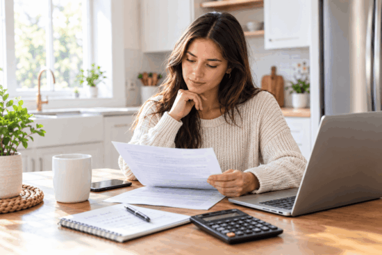 Homebuyer comparing HELOC and VA home loan financing options.