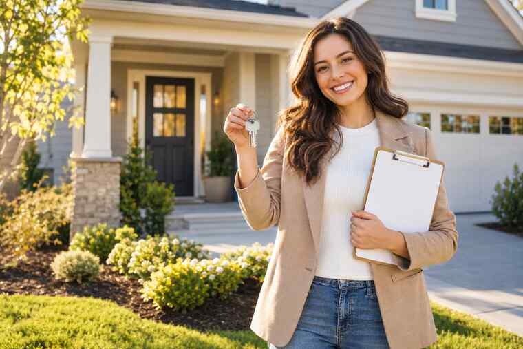 First-time home buyer using a home buying checklist before applying for a mortgage