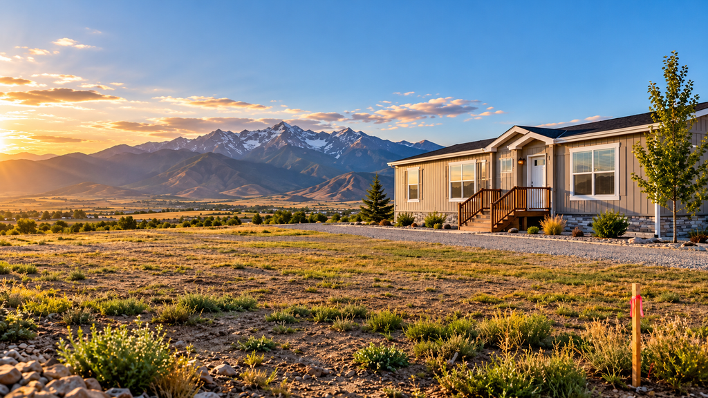 Manufactured home on owned land in Utah, illustrating manufactured home loans that include both the home and land.