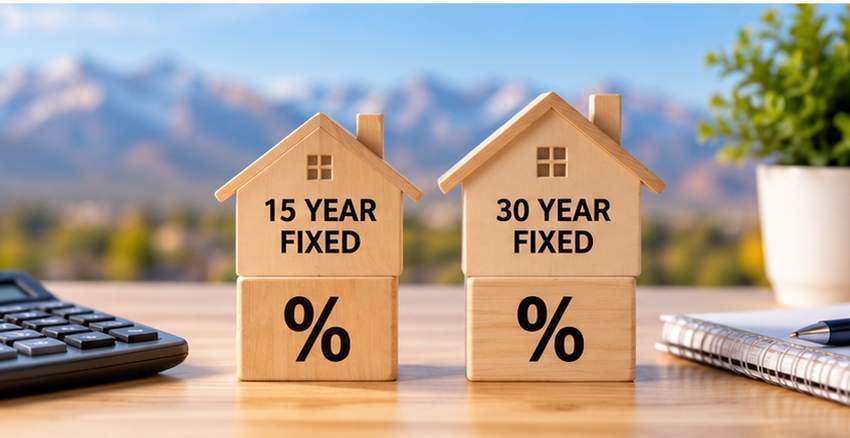Comparison of 15 and 30 year mortgage rates.
