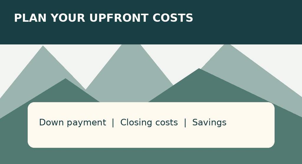 Simple illustration comparing down payment savings, closing costs, and an emergency fund for a Utah first-time buyer.