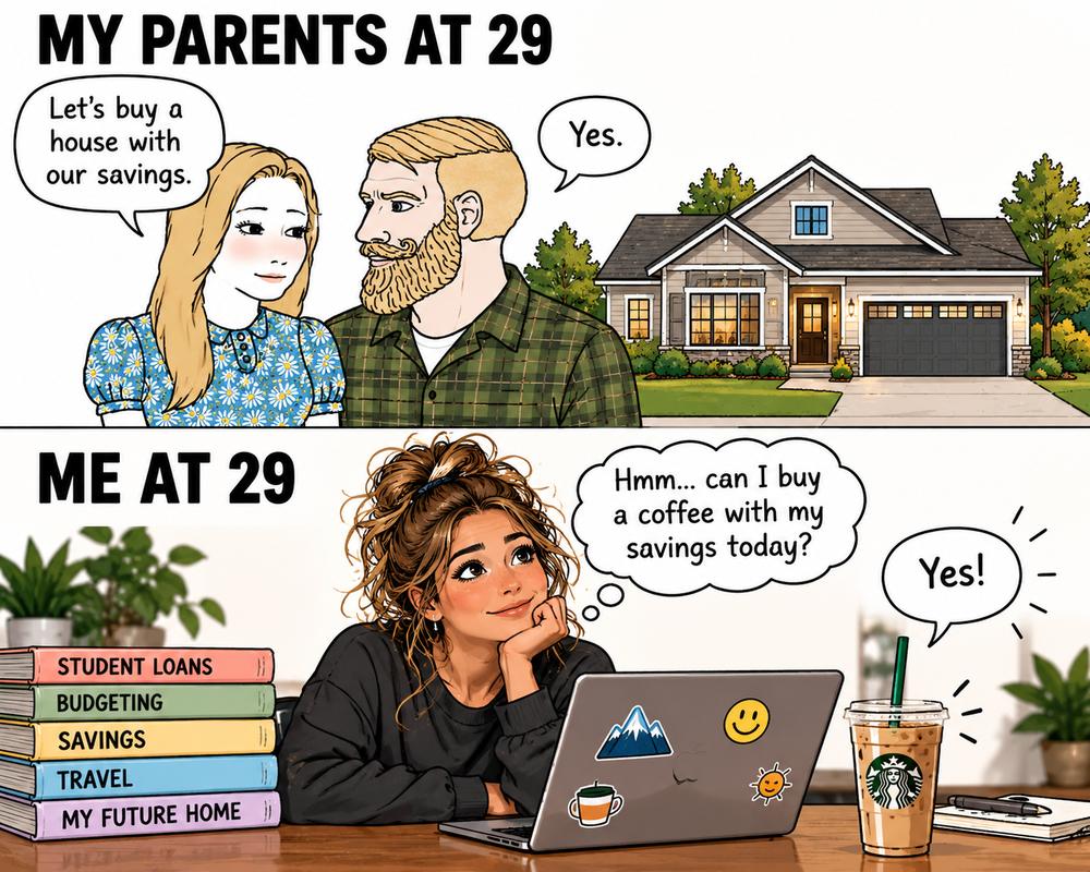 Mortgage rate history and changing home affordability across generations, represented by a modern Utah home.