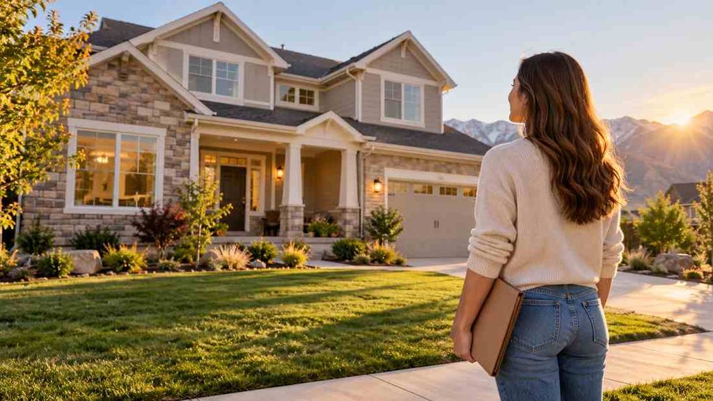 Prospective homebuyer looking at a house after
receiving mortgage preapproval.